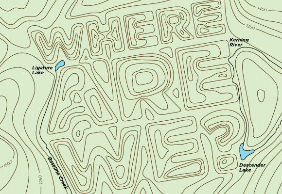 topographic map saying where are we?