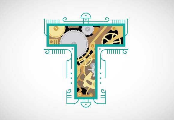 mechanical letter T